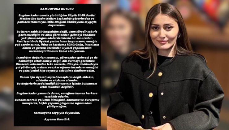 BBP Merkez İlçe Kadın Kolları Başkanı Ayşenur Karatürk İstifa Etti