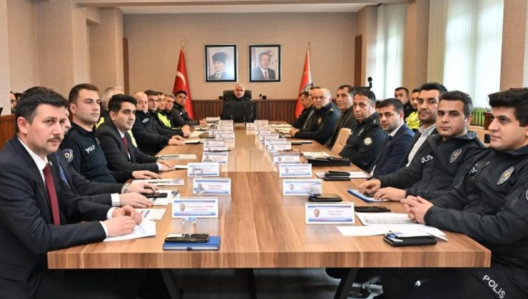 İl Emniyet Müdürlüğünde Güvenlik ve Asayiş Masaya Yatırıldı