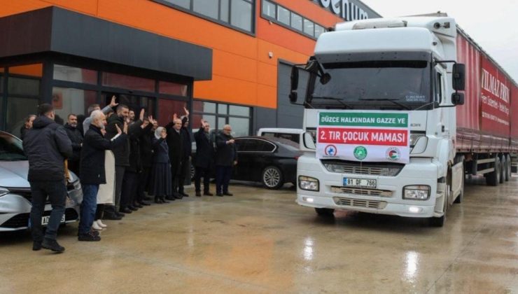 Düzce’den Gazze’ye Umut Taşıyan Yardım Tırları Yola Çıktı