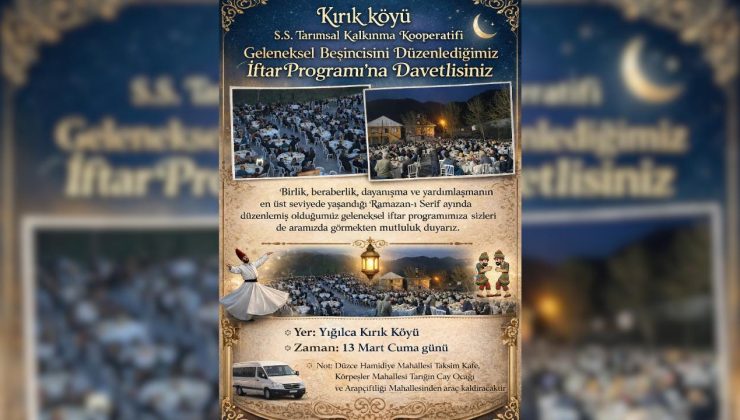 Kırık Köyü’nde Geleneksel İftar Programının Beşincisi Düzenleniyor