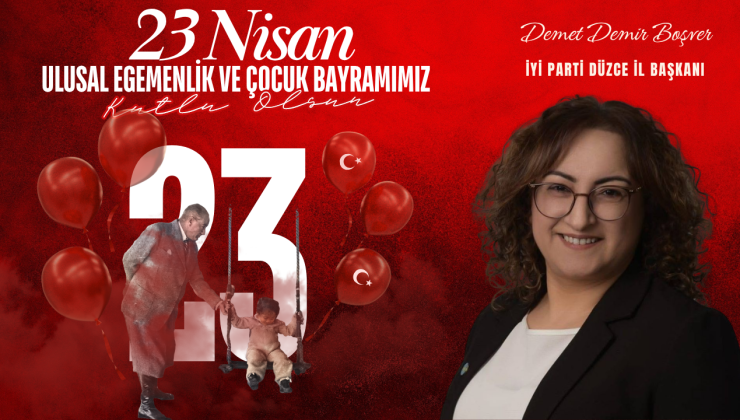 DEMET BOŞVER 23 NİSAN REKLAM MESAJI