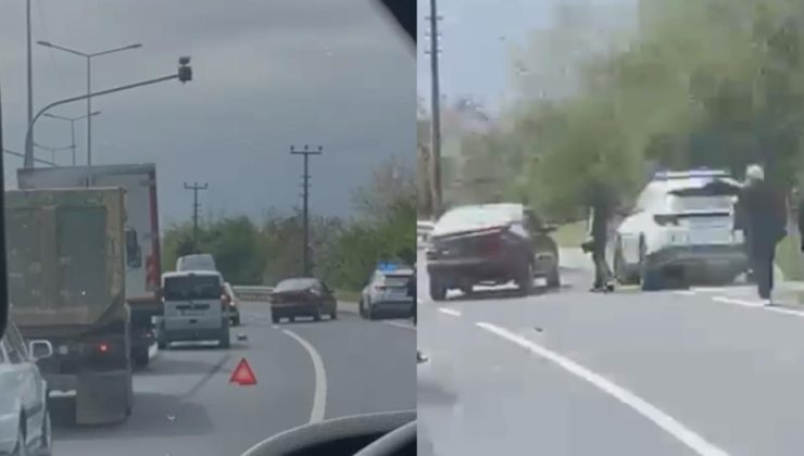 Konuralp’te Kavşakta Kaza: 2 Araç Çarpıştı